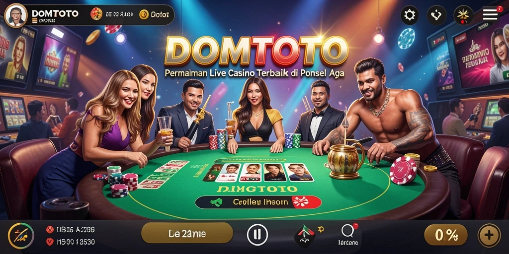 Tampilan gameplay menarik dari aplikasi Live Casino DOMTOTO.