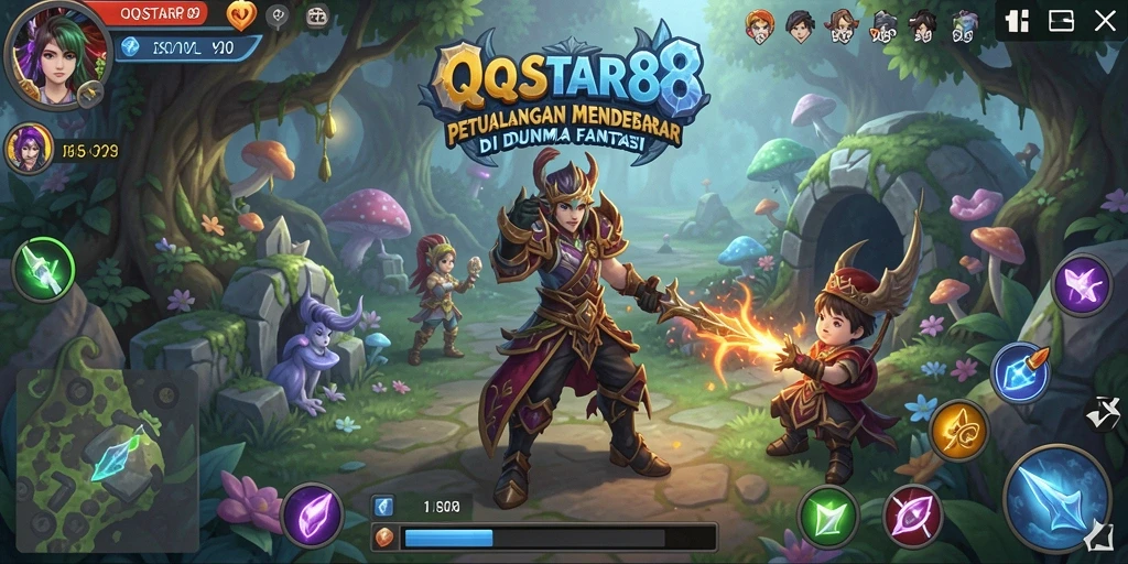 Cuplikan gameplay QQSTAR88 menampilkan petualangan mendebarkan di dunia fantasi.