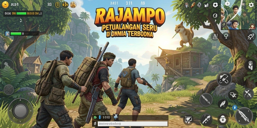 Gameplay seru di dunia terbuka RAJAMPO.
