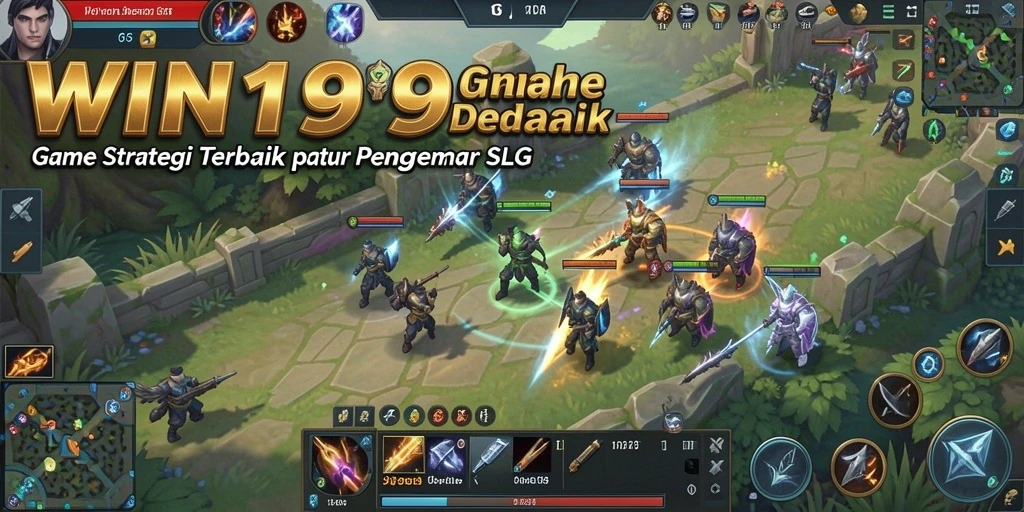 Screenshot menunjukkan aksi pertempuran seru dalam permainan SLG WIN199.